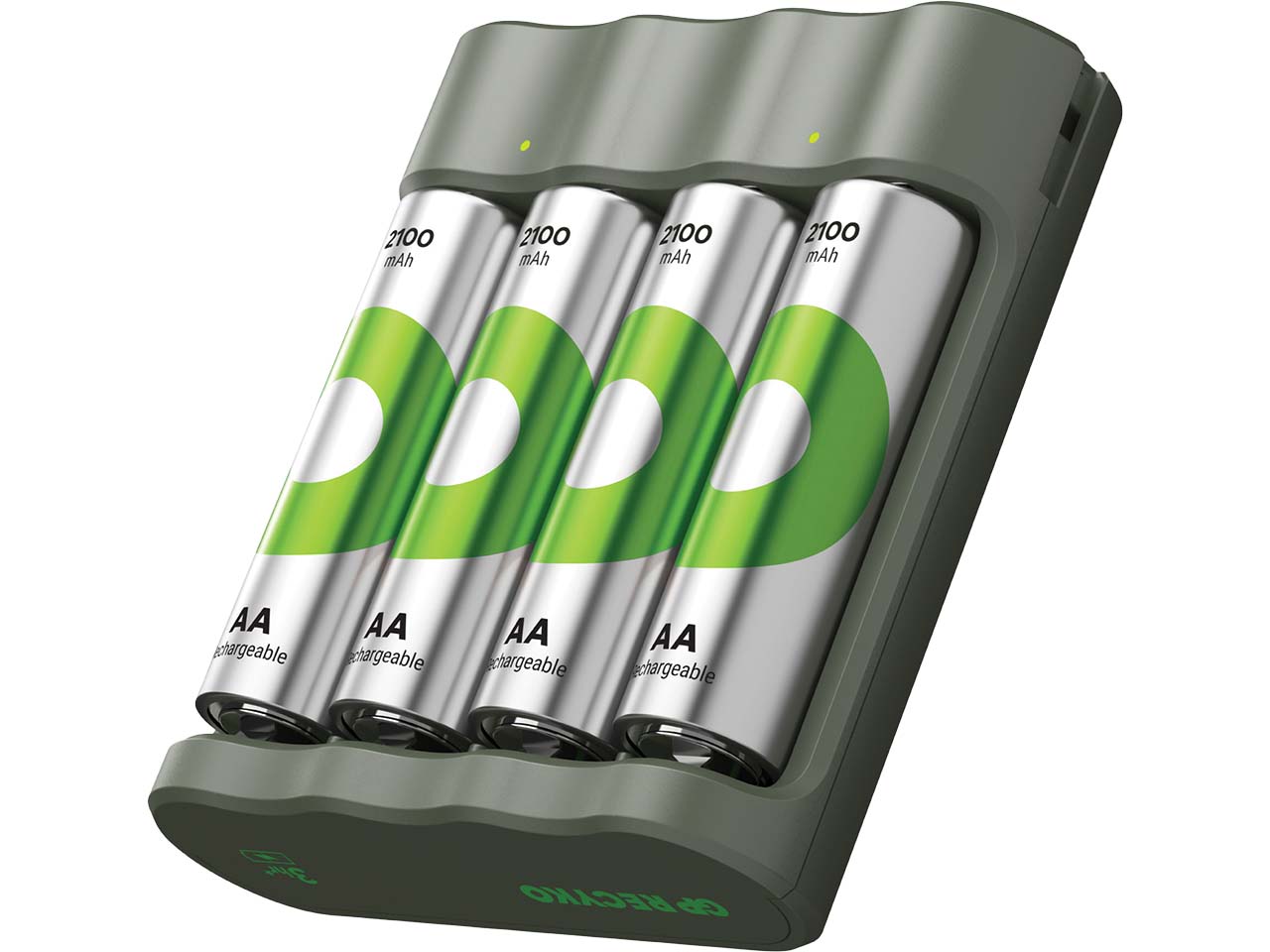 GP Battery USB Ladegerät "B441U" inkl. 4 x AA mit je 2.100 mAh