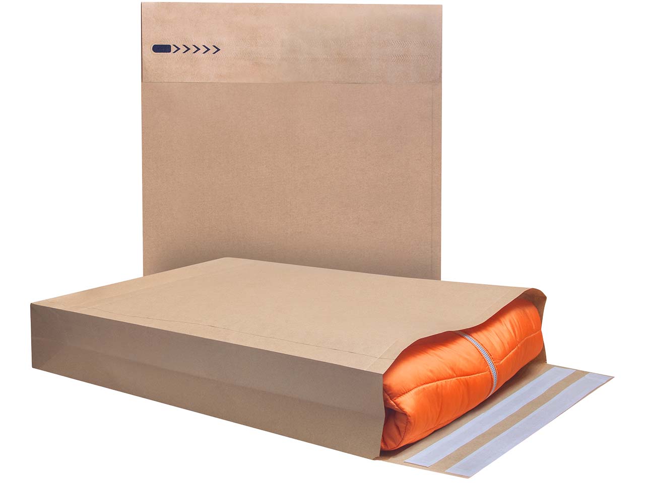 Bong 100 Versandtaschen 'e-Green' 570x450x100 mm, 2xHK, braun 110 g/m²