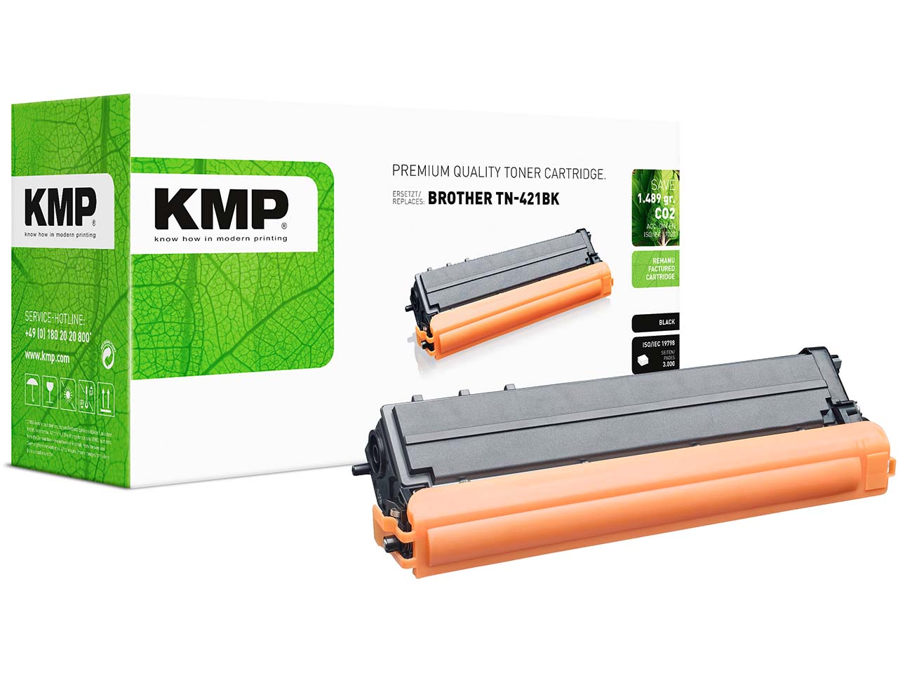 KMP Toner ersetzt Brother TN-421BK schwarz