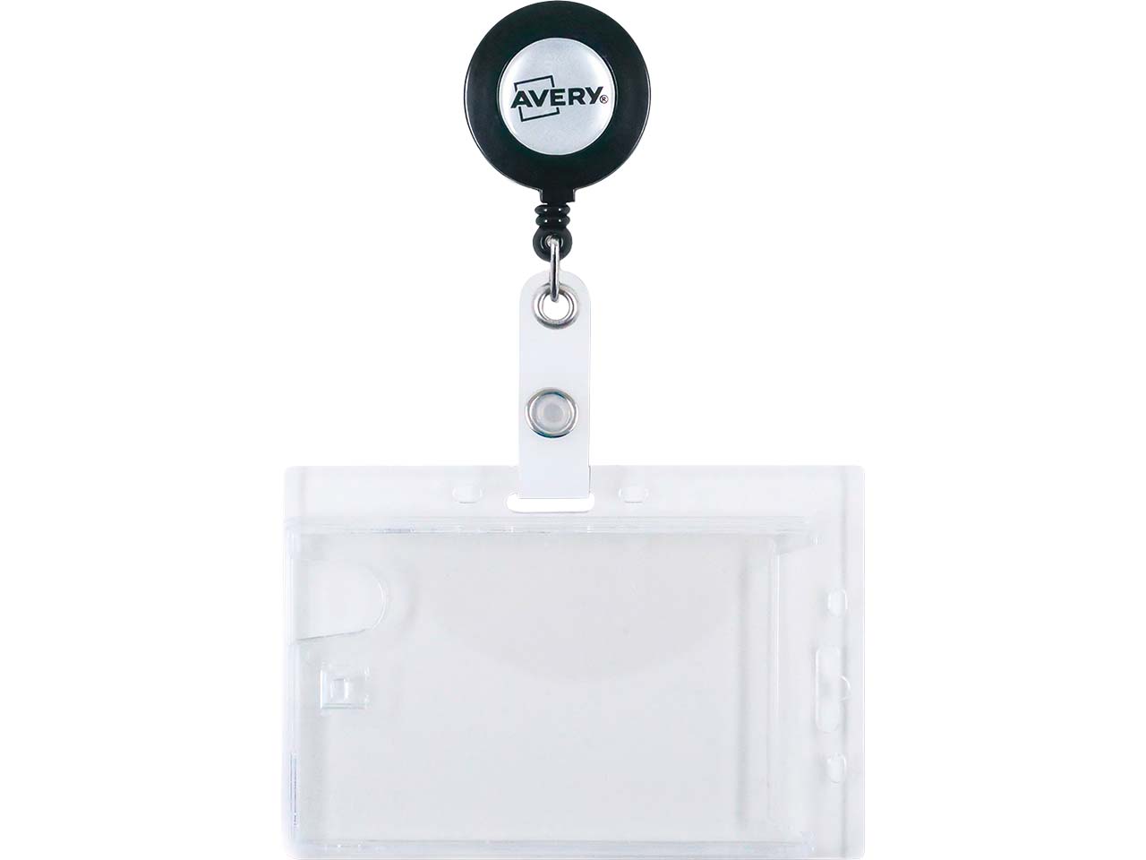 Avery Zweckform 10 Kartenhalter für 2 Karten mit Aufrollmechanismus, 90 x 54 mm