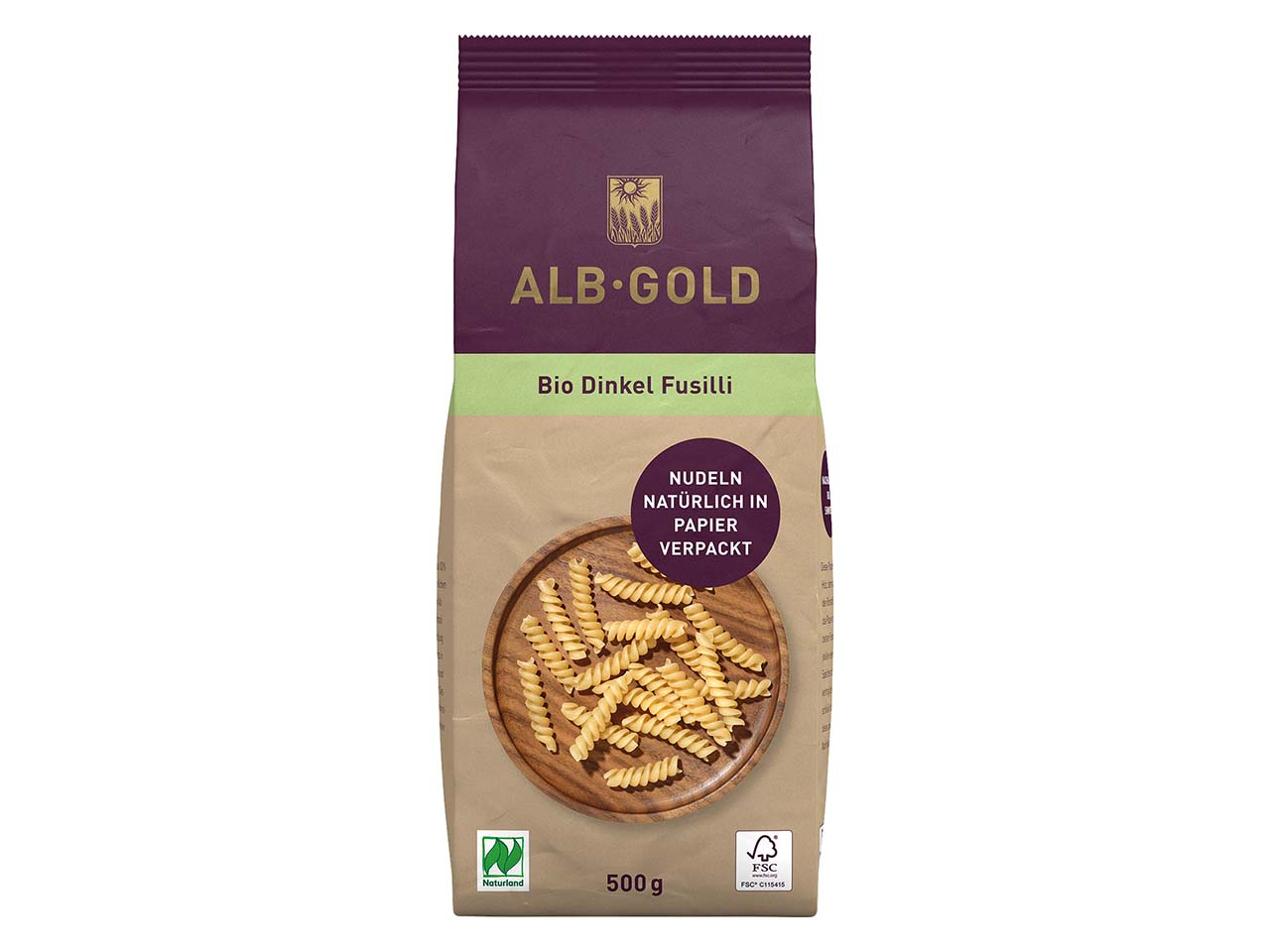 ALB-GOLD Bio-Dinkel-Fusilli, 500 g
