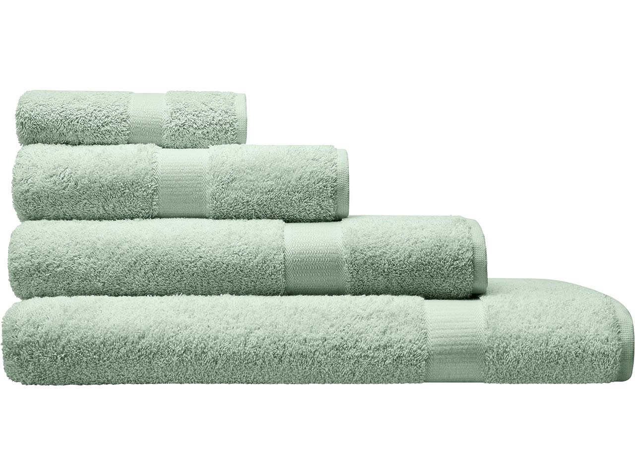 Cotonea Frottier Badetuch 100 x 180 cm, Bio-Baumwolle, salbei