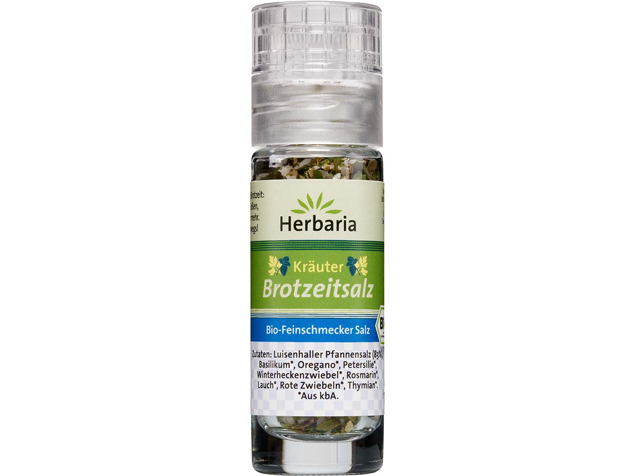 Herbaria Bio-Kräutersalz "Brotzeitsalz" in Glasmühle, 16 g