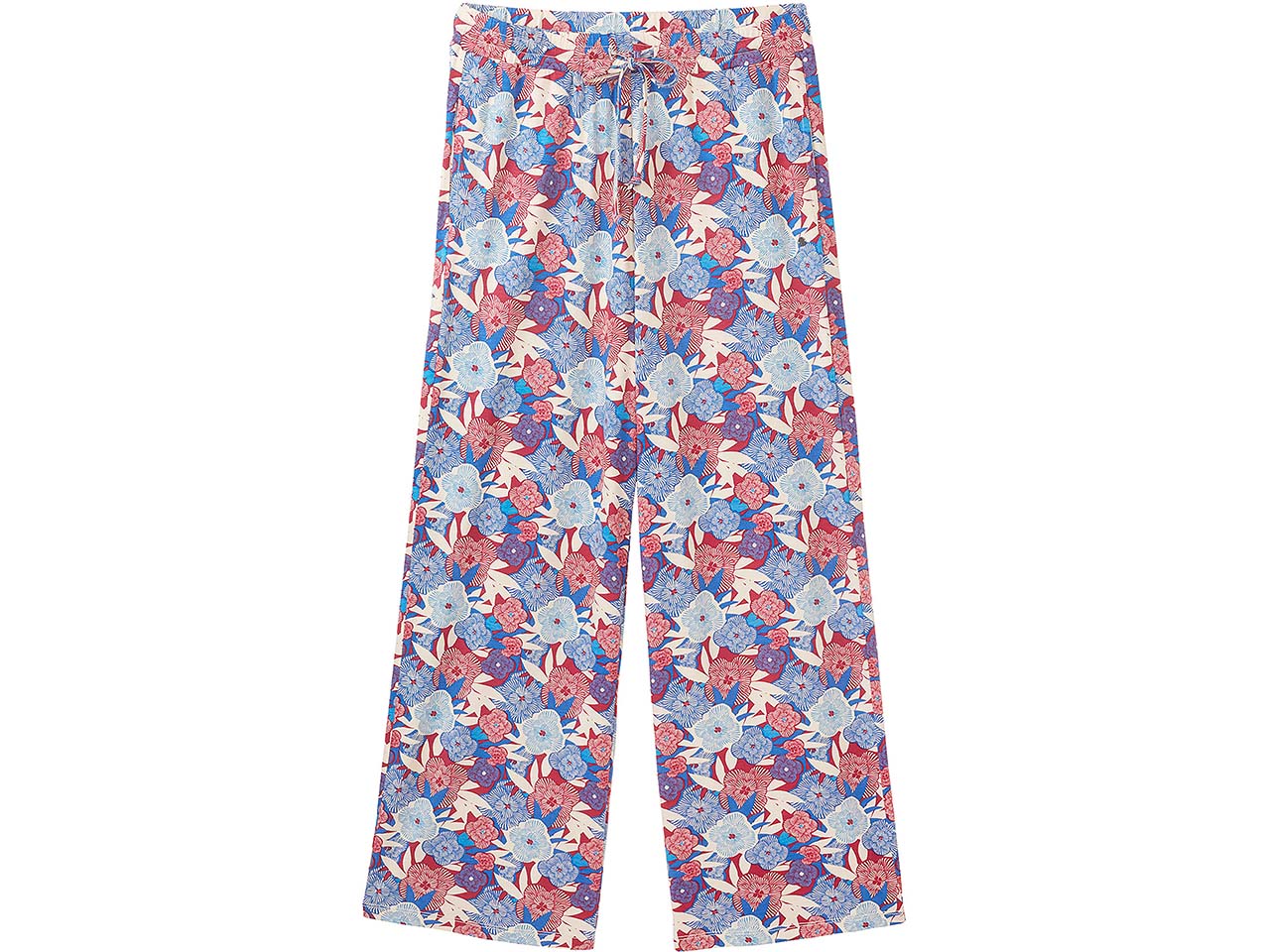 tranquillo Damen-Hose mit Bindebändern, blue bloom, Gr. S