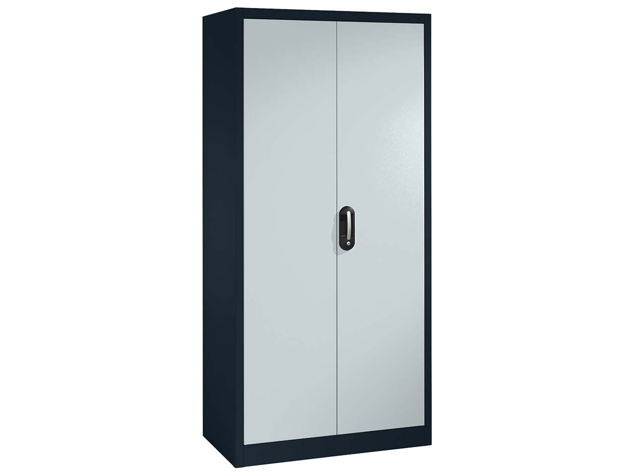 Flügeltürenschrank Anthrazit/Lichtgrau (BxTxH) 93x40x195