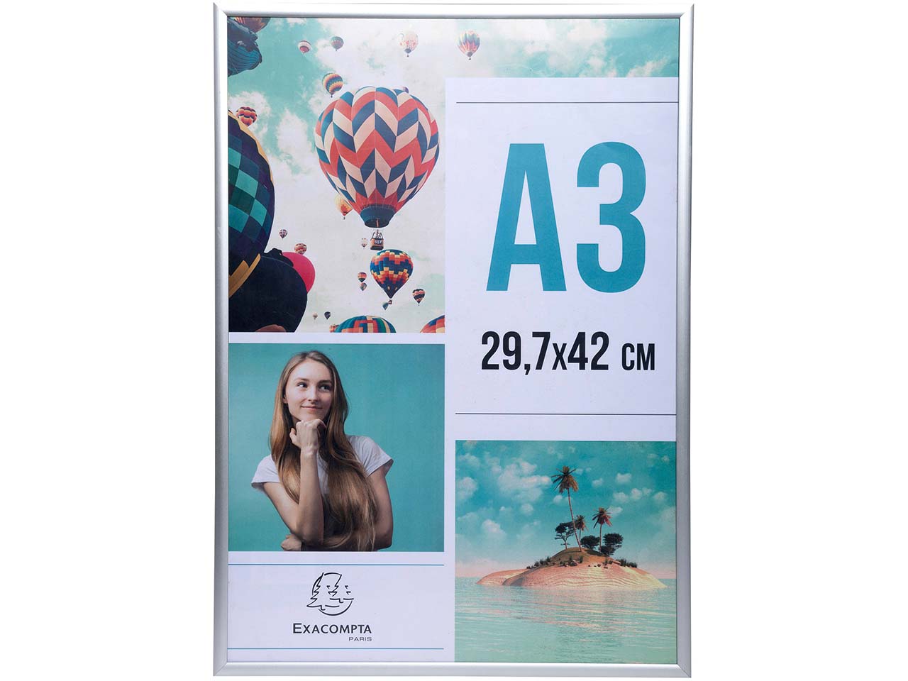 Exacompta Bilderrahmen "Exacryl" mit Alurahmen, für DIN A3, Außenmaß: 427 x 331 x 26 mm Exacompta Bilderrahmen "Exacryl" mit Alurahmen, für DIN A3, Außenmaß: 427 x 331 x 26 mm