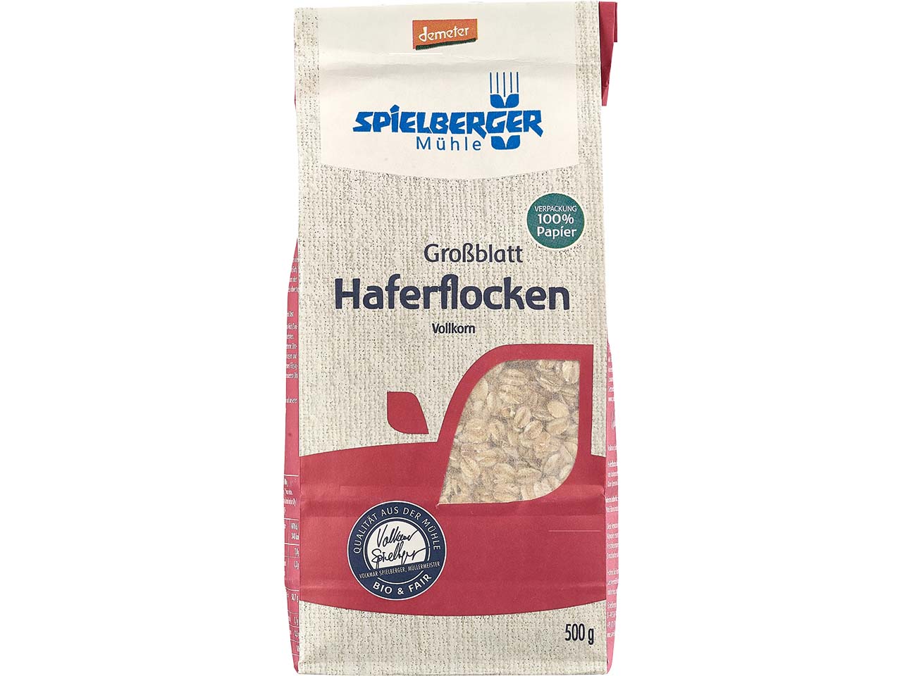 Spielberger Mühle Bio-Haferflocken Großblatt, 500 g
