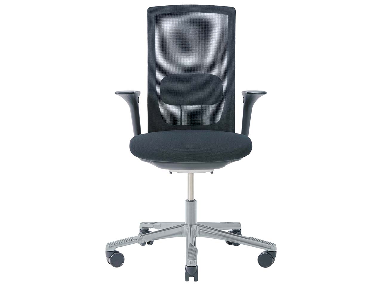 HAG Bürodrehstuhl "Futu mesh 1100-S" mit AL, Gestell: silber, Stoff: schwarz