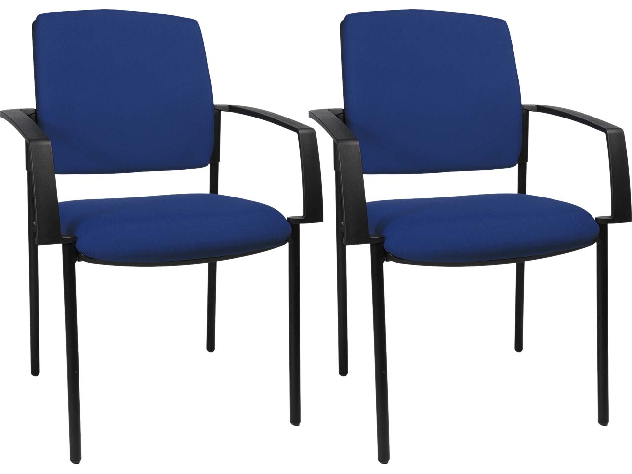 Topstar Besprechungsstuhl "BtoB 10" mit Armlehnen Rücken gepolstert, 2 Stk. dunkelblau