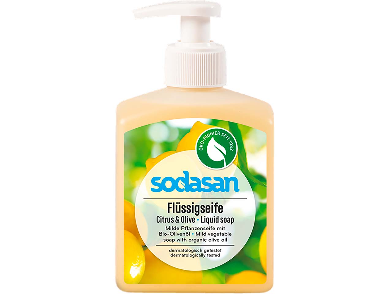Sodasan Flüssigseife "Citrus und Olive", 300 ml
