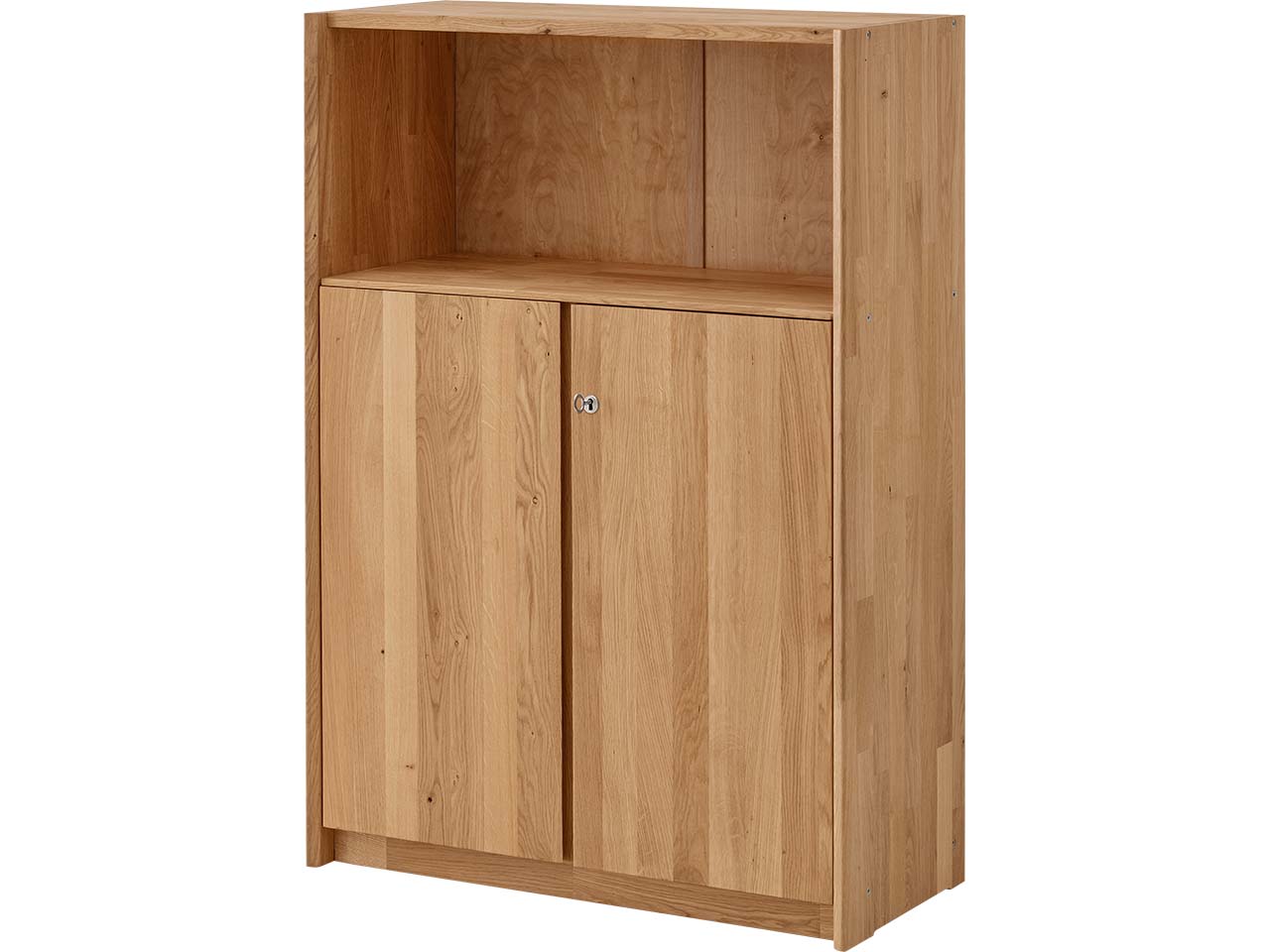 Regalschrank "buxing 3.0." mit 2 kurzen Türen, B 80 x T 36 x H 114 cm, Wildeiche