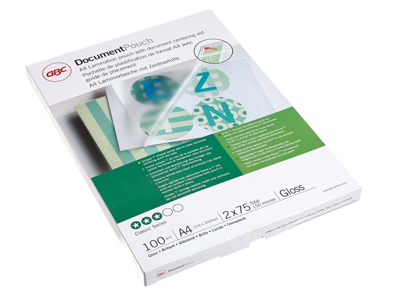 100 GBC Folientaschen A4 75µ klar