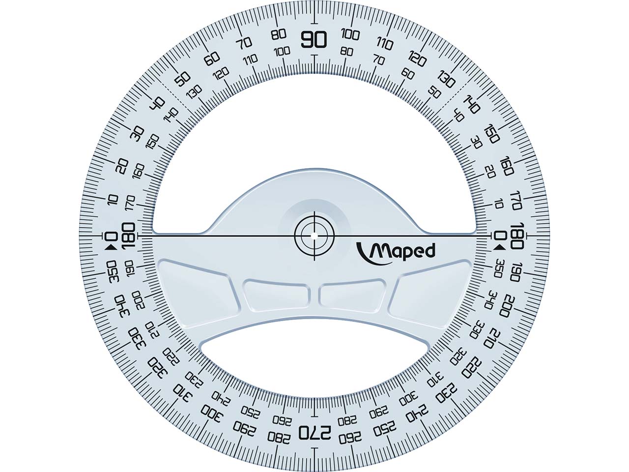 Maped Vollkreis-Winkelmesser "Geometric Green" 360°, aus Recyclingkunststoff