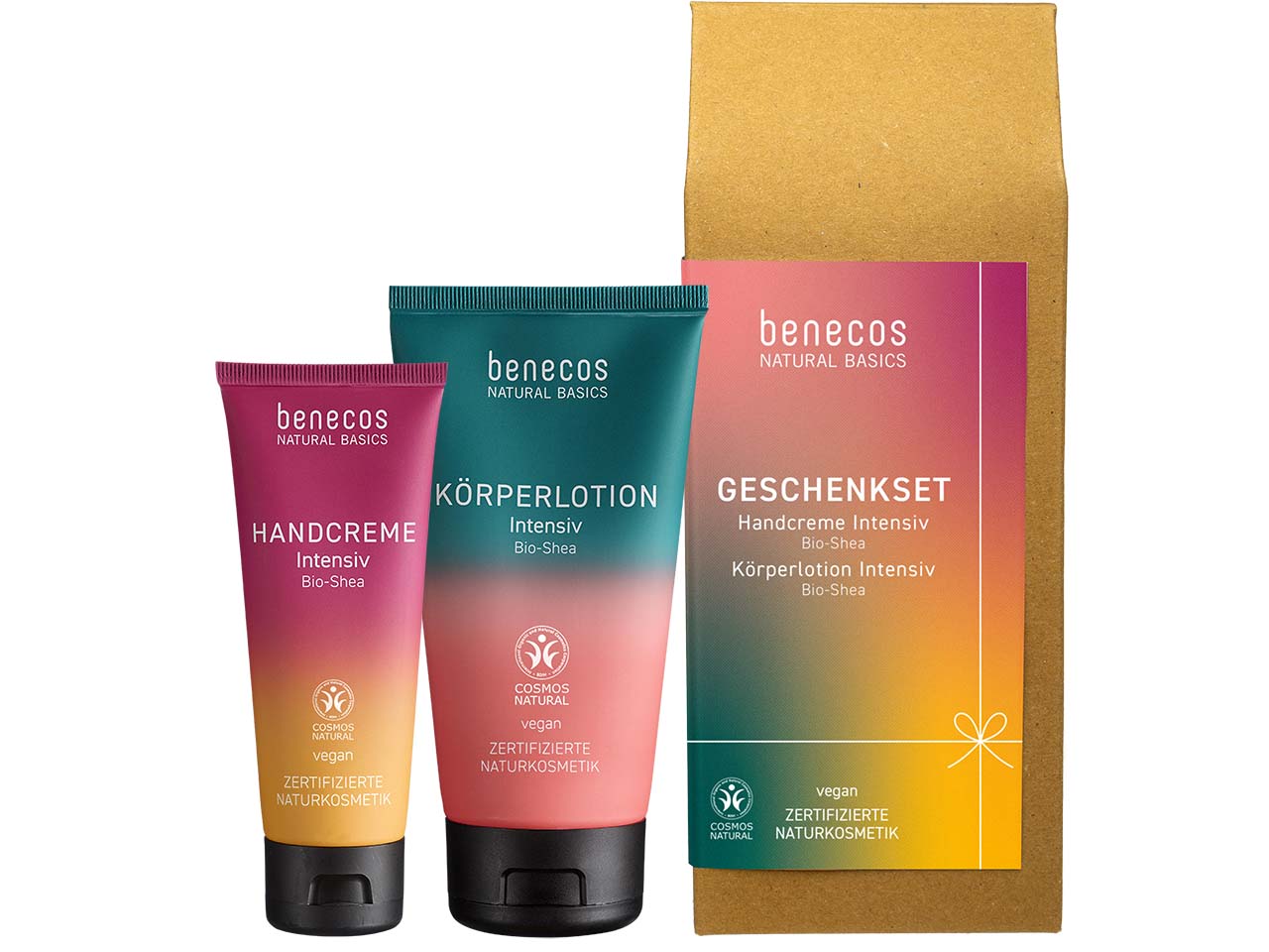 benecos Bio-Geschenkset "Intensiv" mit Handcreme und Körperlotion
