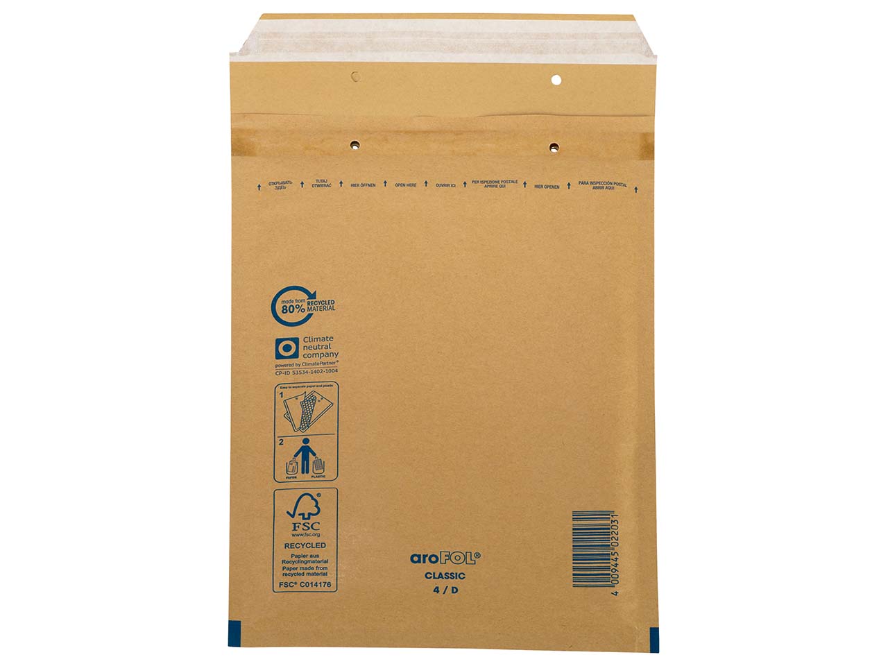 aroFOL Luftpolster-Versandtasche 200 x 275 mm (DIN A5) braun