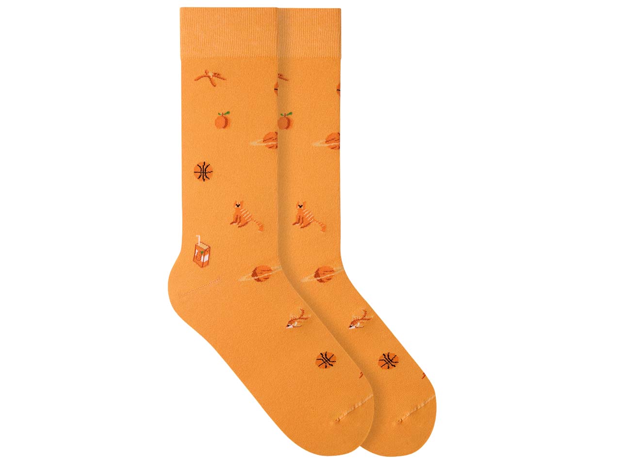 VON JUNGFELD Bio-Socken "Peach", orange, Gr. 39/42