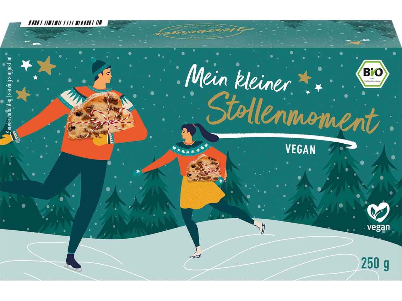 Herzberger Veganer Bio-Mini-Christstollen, 250 g