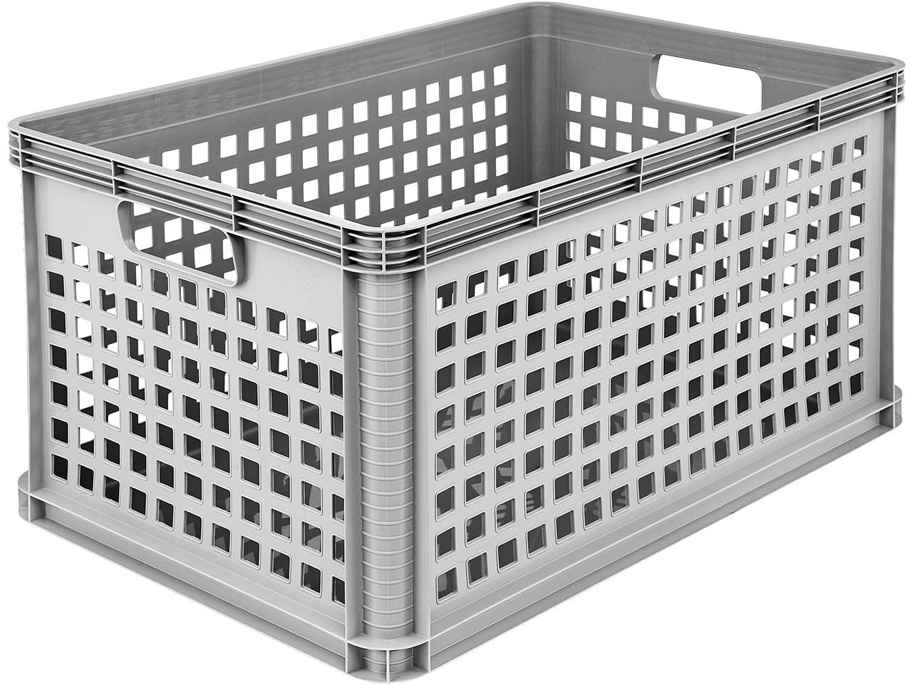 keeeper Transportkorb 'Robert' stapelbar, 60 x 40 x 32 cm, PP, 64 l, grau