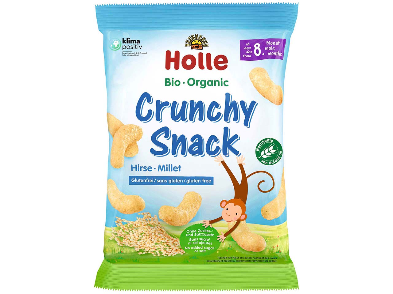 Holle Bio-Kindersnack "Crunchy Snack" Hirse, ab 8. Monat, 25 g