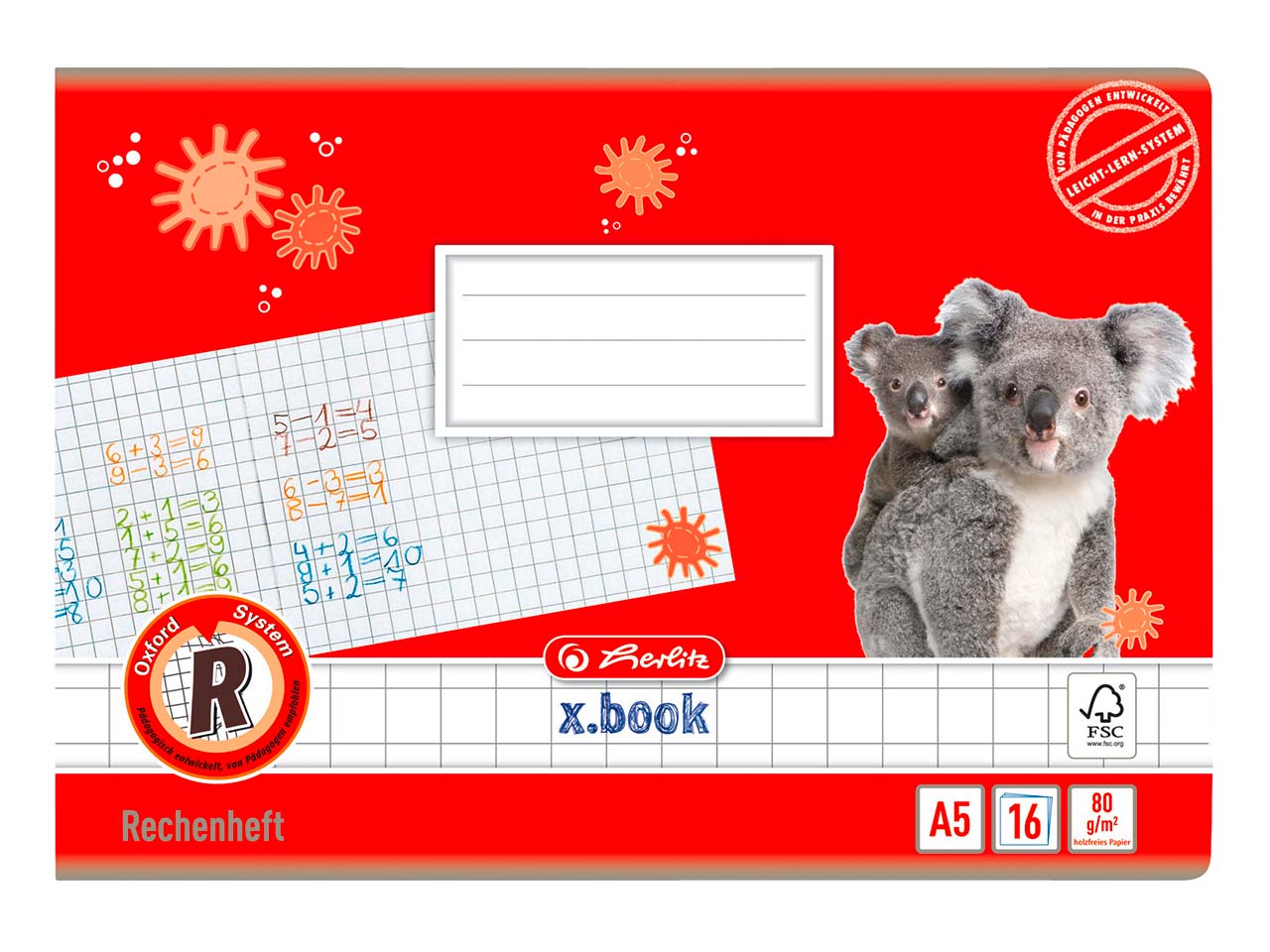 herlitz Rechenheft Schreiblernlineatur R, DIN A5 quer