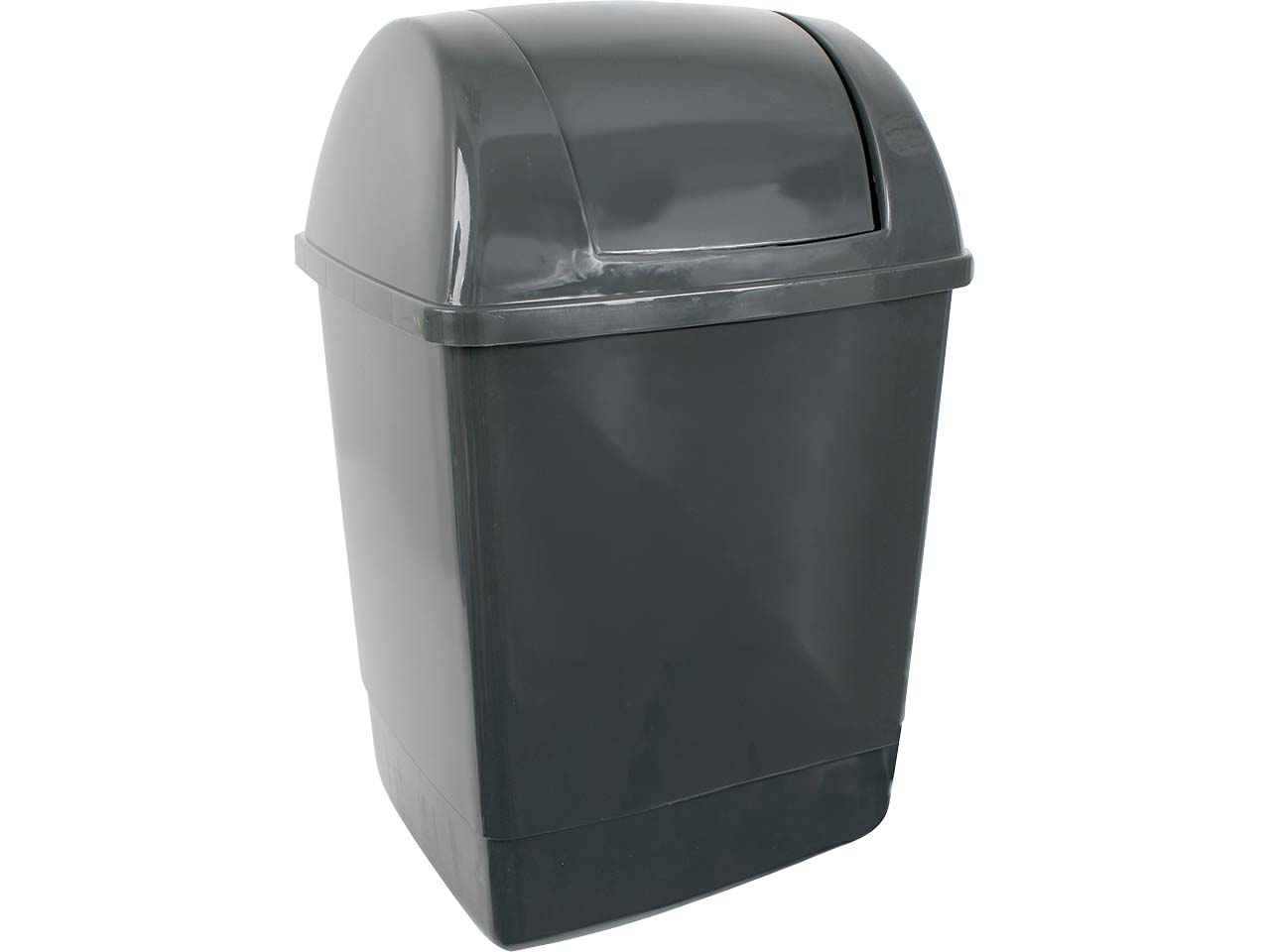 Abfalleimer mit Schwingdeckel, silber, 26 l