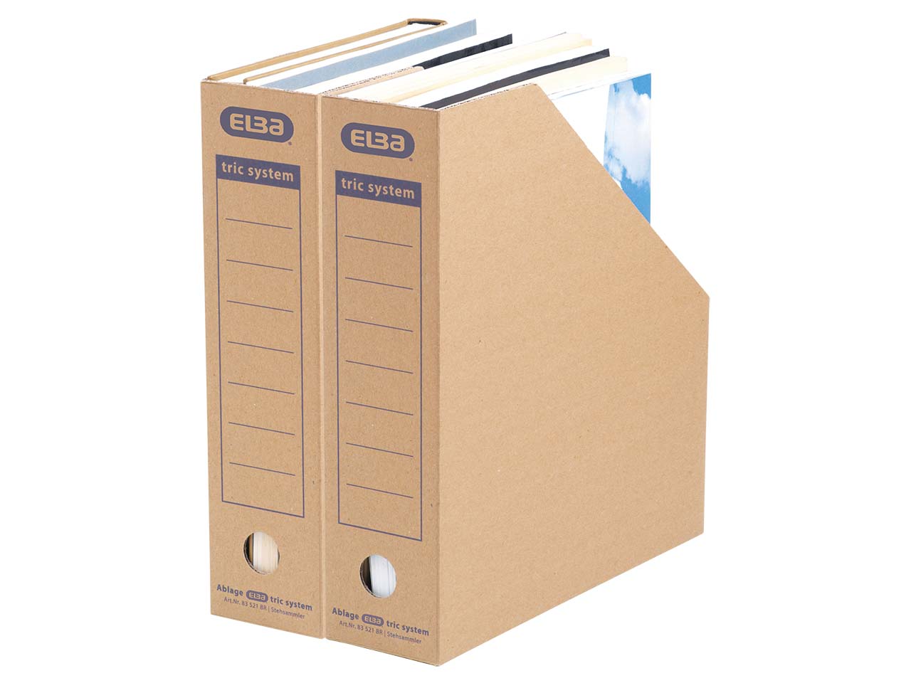 ELBA Stehsammler 'tric system' DIN A4, naturbraun