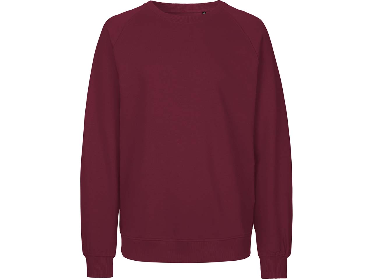 Neutral Bio-Unisex-Sweatshirt mit Rundhalsausschnitt, bordeaux, Gr. S