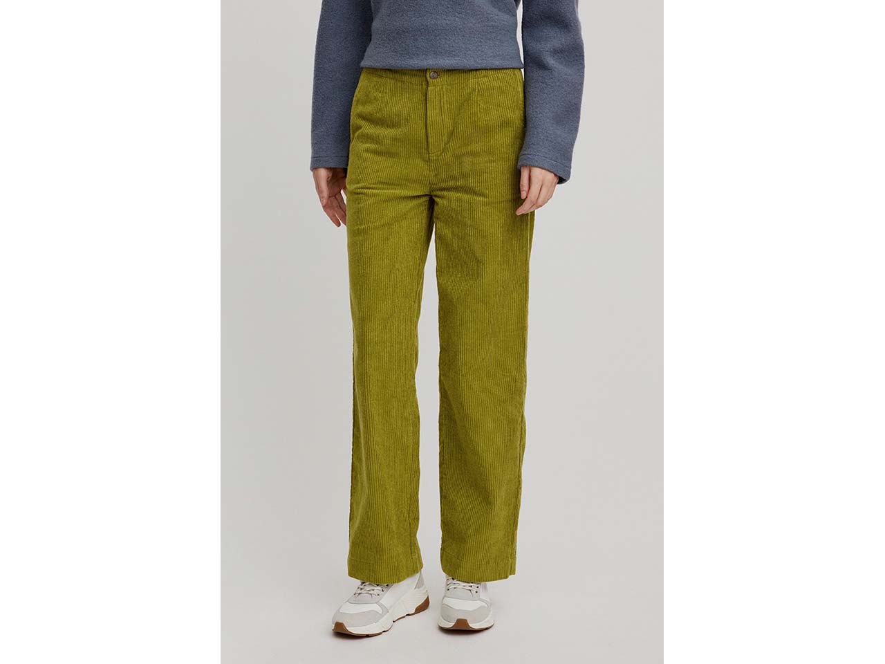 tranquillo Bio-Damen-Cordhose mit ausgestelltem Bein, golden cypress, Gr. 36