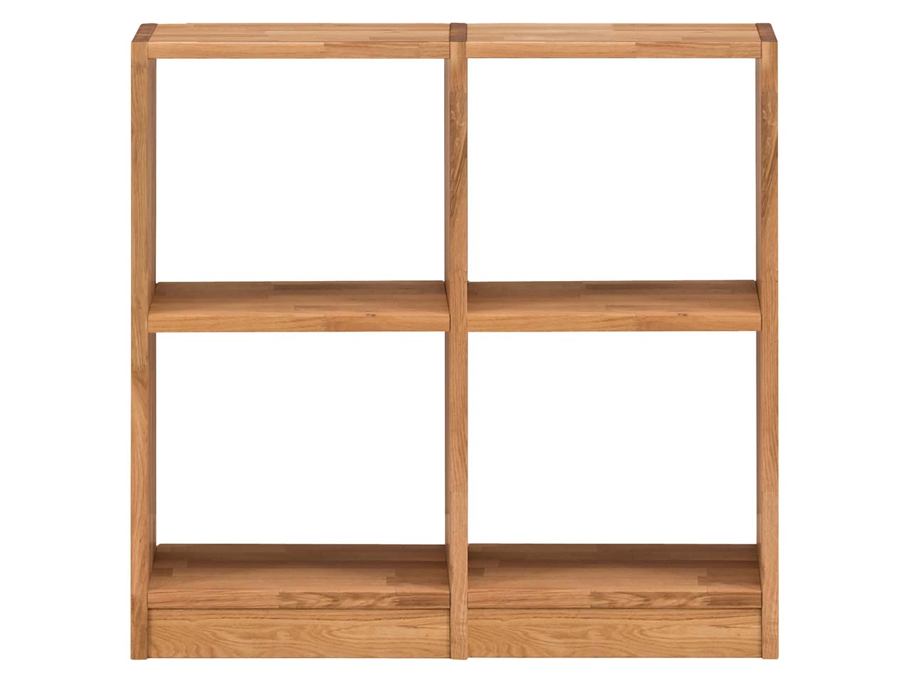 Regal "Grid" 2 x 2 Fächer, B 92 x H 87 x T 34 cm, Wildeiche geölt