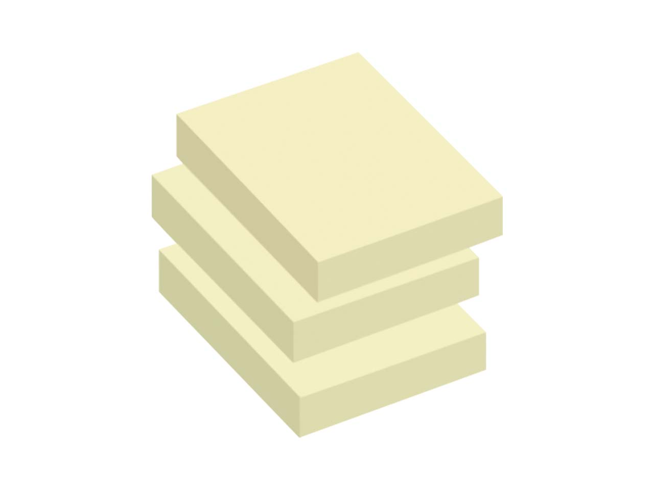 Info Haftnotizen "Powernotes" 3 x 100 Blatt, 50 x 40 mm, gelb