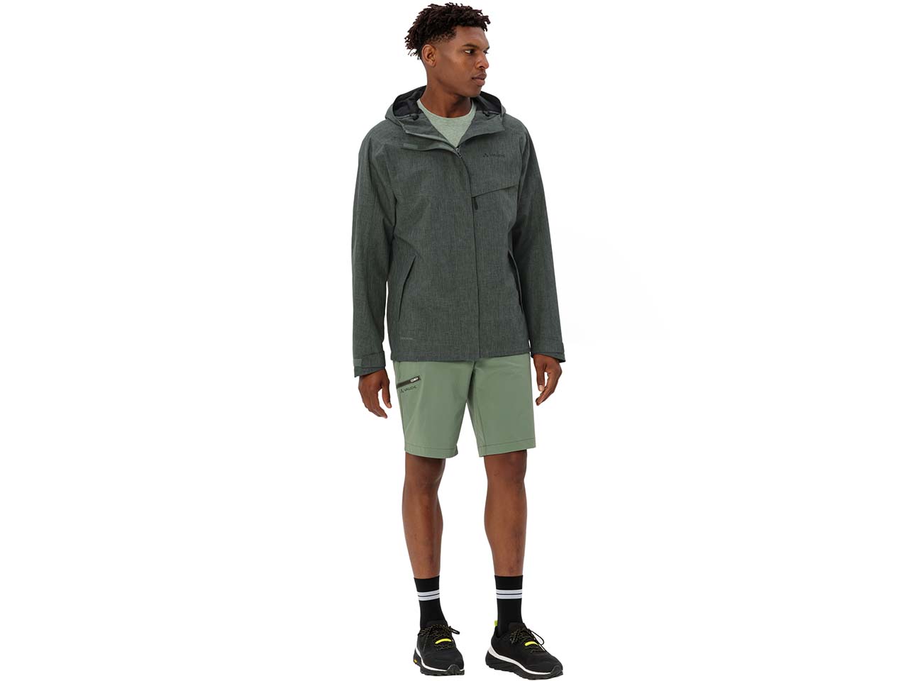 VAUDE Herren-Regenjacke "Rosemoor II" mit Brusttasche, agave, Gr. S
