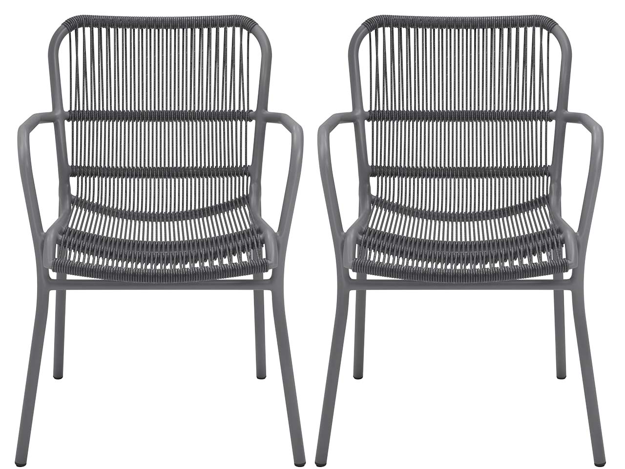 2er-Set Gartenstuhl "Ives", anthracite