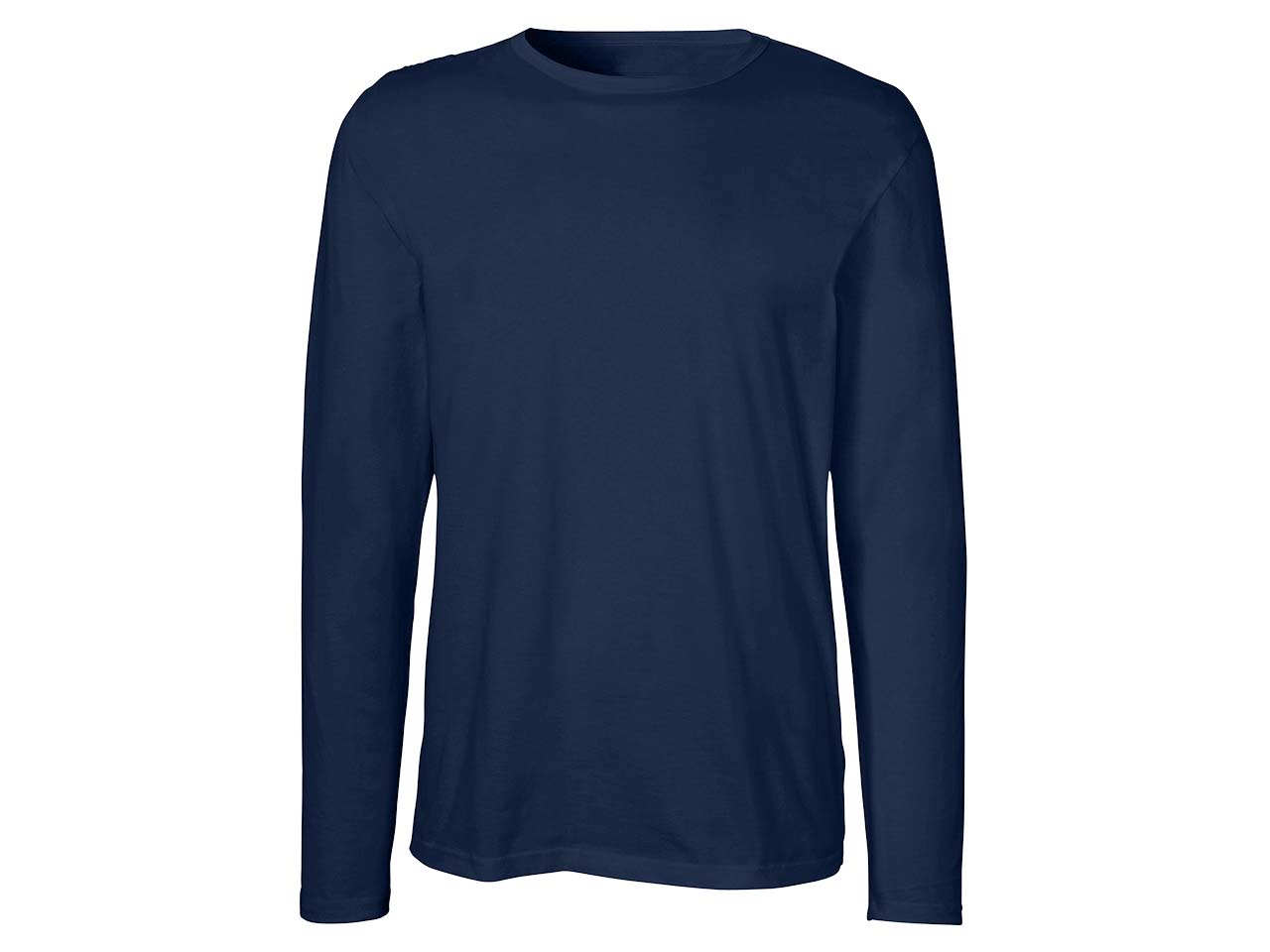 Neutral Bio-Herren-Langarmshirt mit Rundhalsaussschnitt dunkelblau, Gr. M
