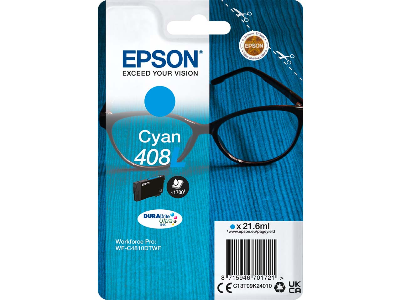 Epson Tintenpatrone 408XL cyan