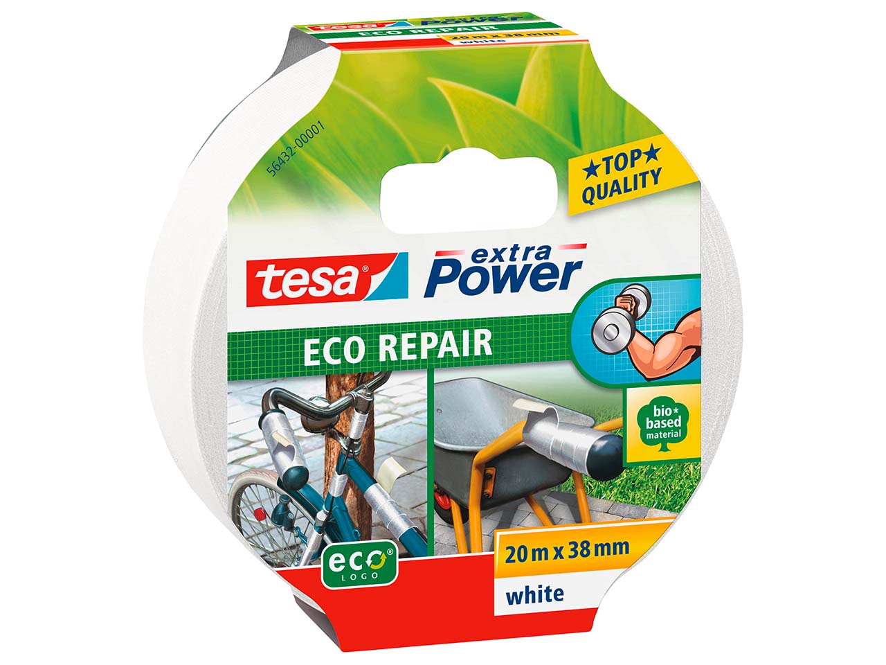 tesa Klebeband "Extra Power Eco Repair" 38 mm x 20 m, weiß