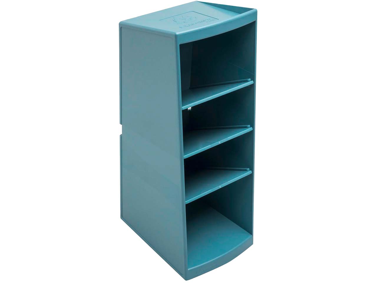 Exacompta Ordnungshelfer "Multitower AutentiK" 4 Fächer, 230 x 80 x 110 mm, blau-grau