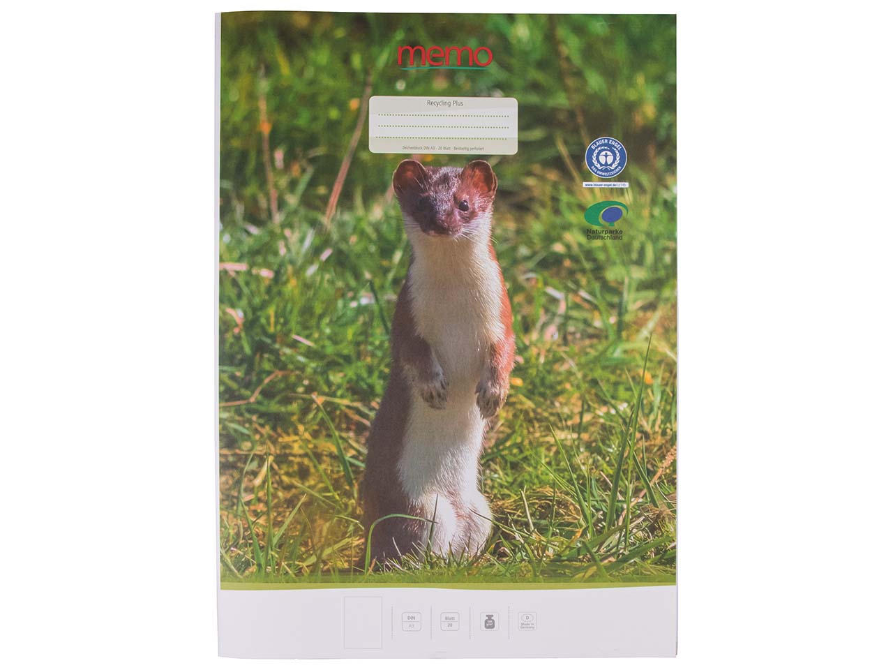 memo Zeichenblock DIN A3, 20 Blatt
