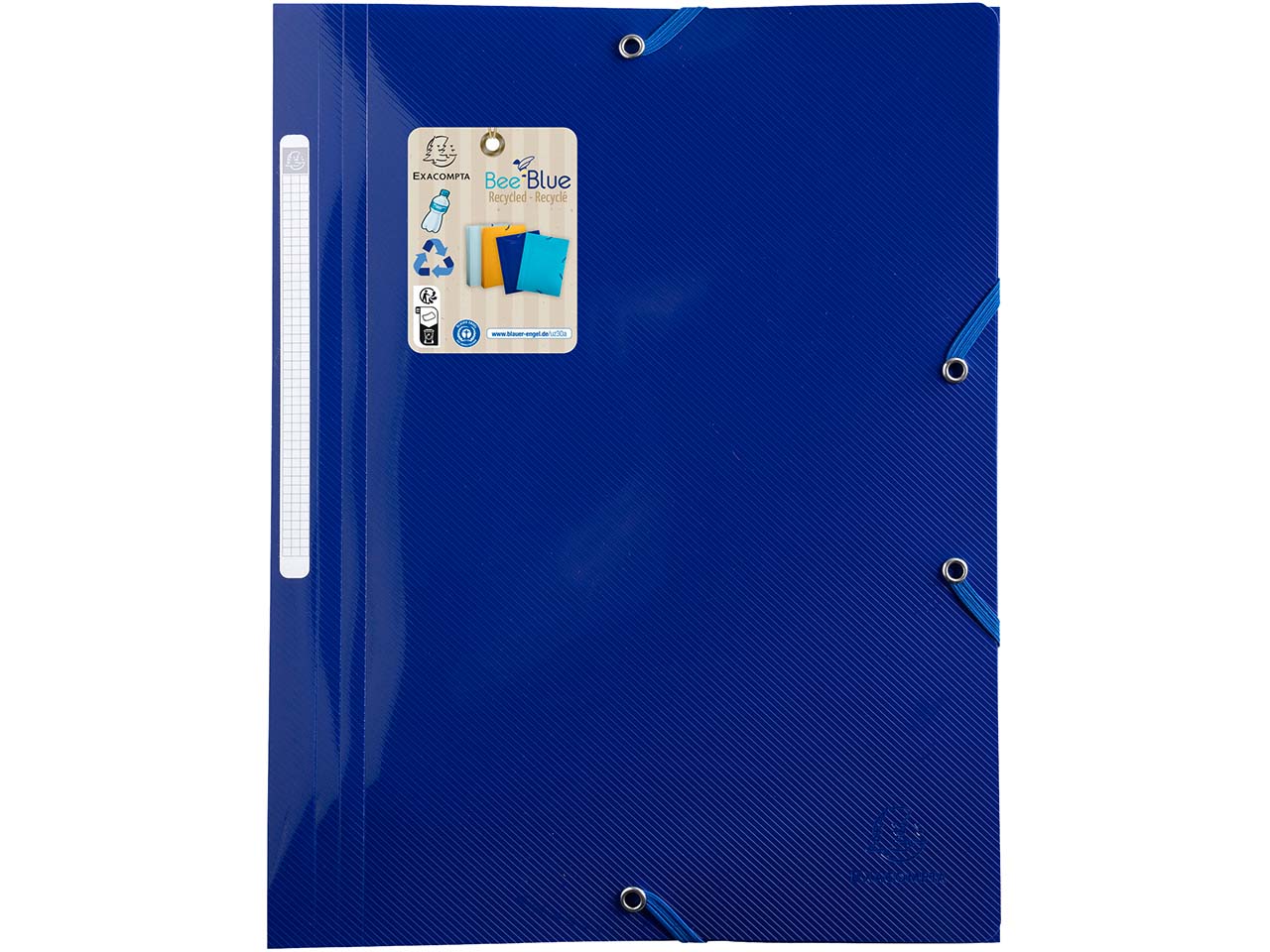 Exacompta Sammelmappe "BEE BLUE"  DIN A4, mit 3 Klappen, Recyclingkunststoff