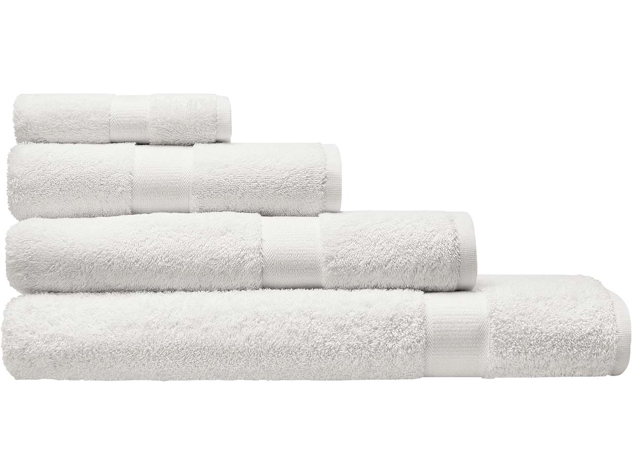 Cotonea Frottier Handtuch 50 x 100 cm, Bio-Baumwolle, weiß