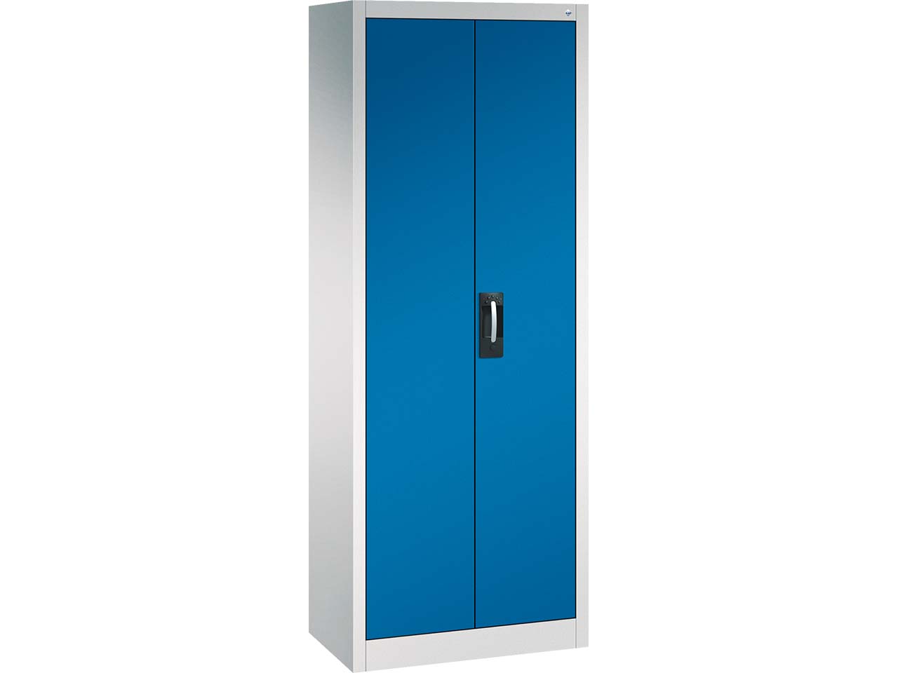 C+P Stahlschrank mit Flügeltüren "Acurado" H1950xB700xT400mm, Lichtgrau/Enzianblau