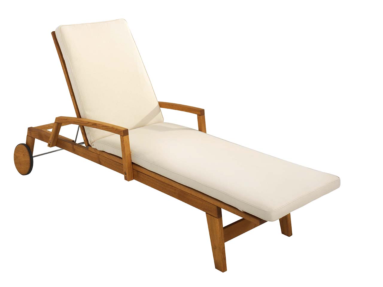 Auflage für Sonnenliege 'Milano' 200 x 58 x 6 cm, Bezug aus Polyester, natur