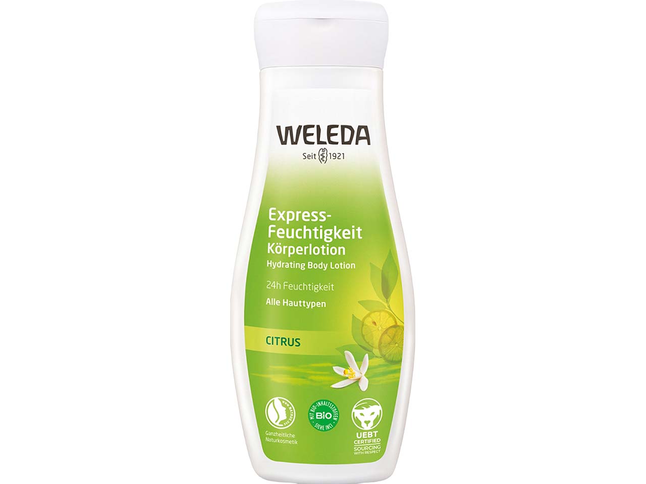 WELEDA Bio-Körperlotion "Express Feuchtigkeit" mit Citrus, 200 ml