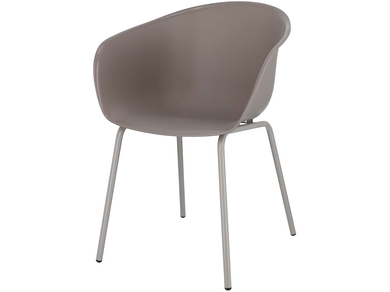Jan Kurtz 2 Besucherstühle "Mato" Gestell Stahlrohr taupe, Sitzschale Polypropylen taupe