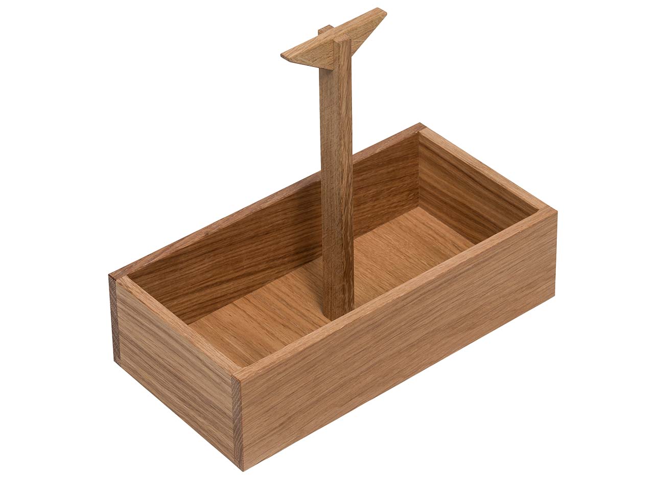 FAIRWERK Gewürzkiste mit Griff, klein, B 30 x T 15,5 x H 8 cm, Eiche geölt