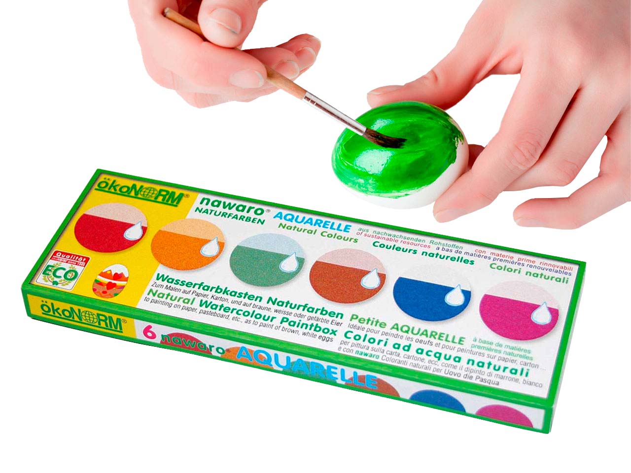 ÖkoNORM nawaro Eier-Malkasten mit Pinsel