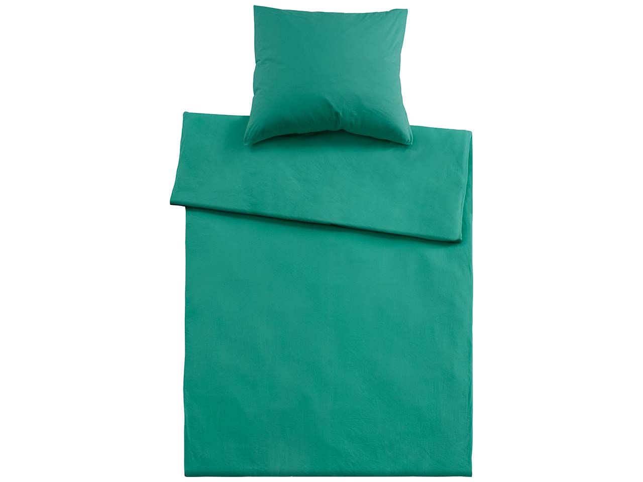 Bettwäsche "Single Jersey" aus Bio-Baumwolle 80 x 80 cm,/155 x 220 cm, petrol