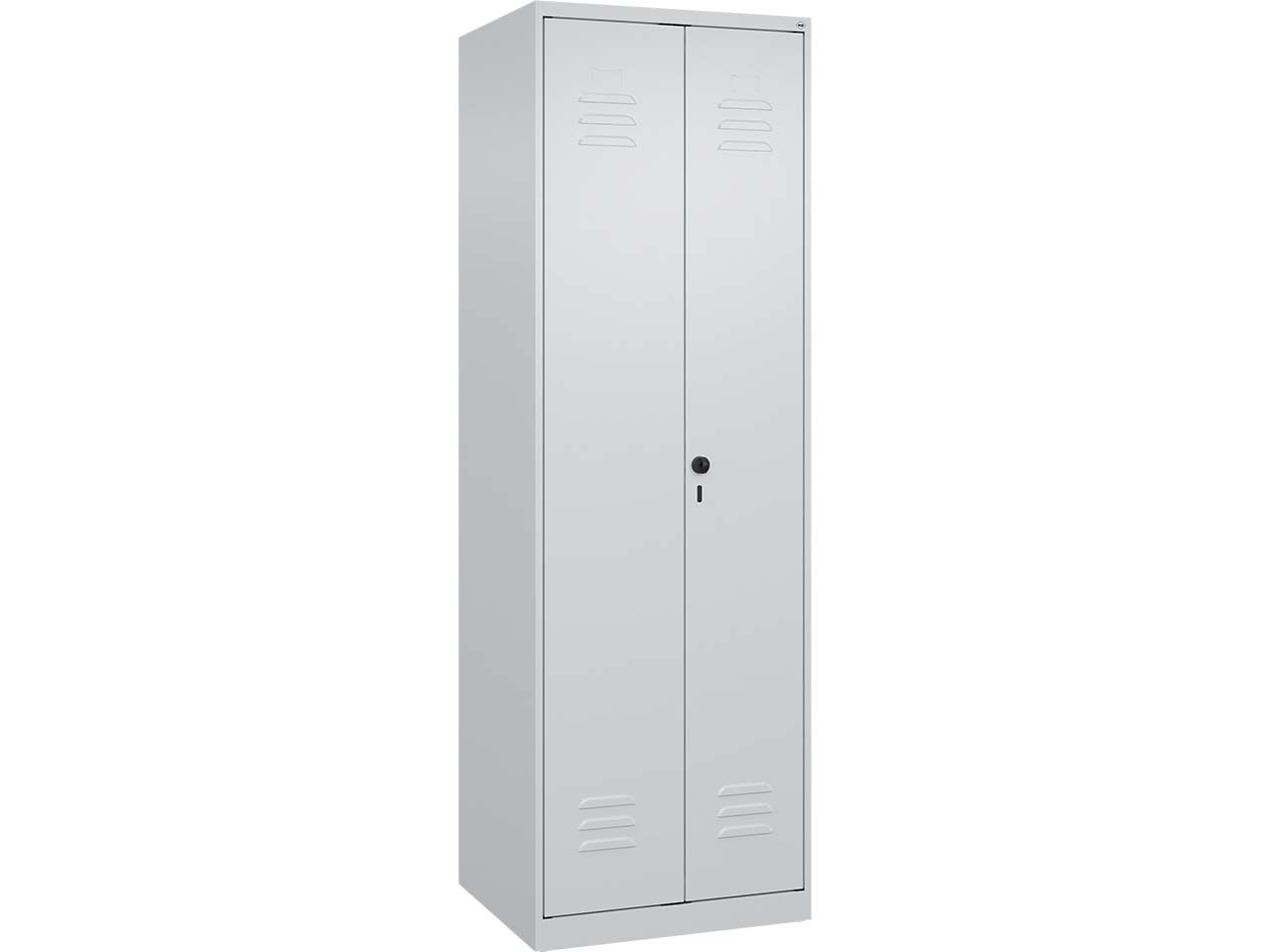 C+P Putzmittel-Spind Classic PLUS, 2 Abteile, 1850x600x500mm, Lichtgrau/Lichtgrau