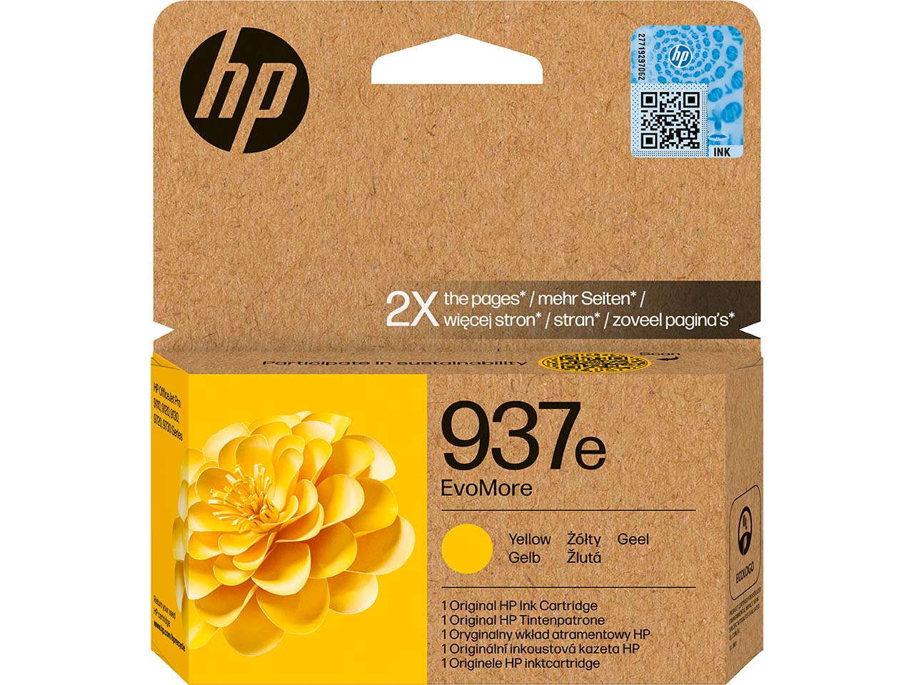 HP Tintenpatrone 4S6W8NE, Nr. 937e gelb