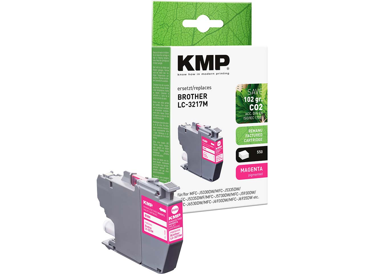 KMP Tintenpatrone ersetzt Brother LC-3217M magenta