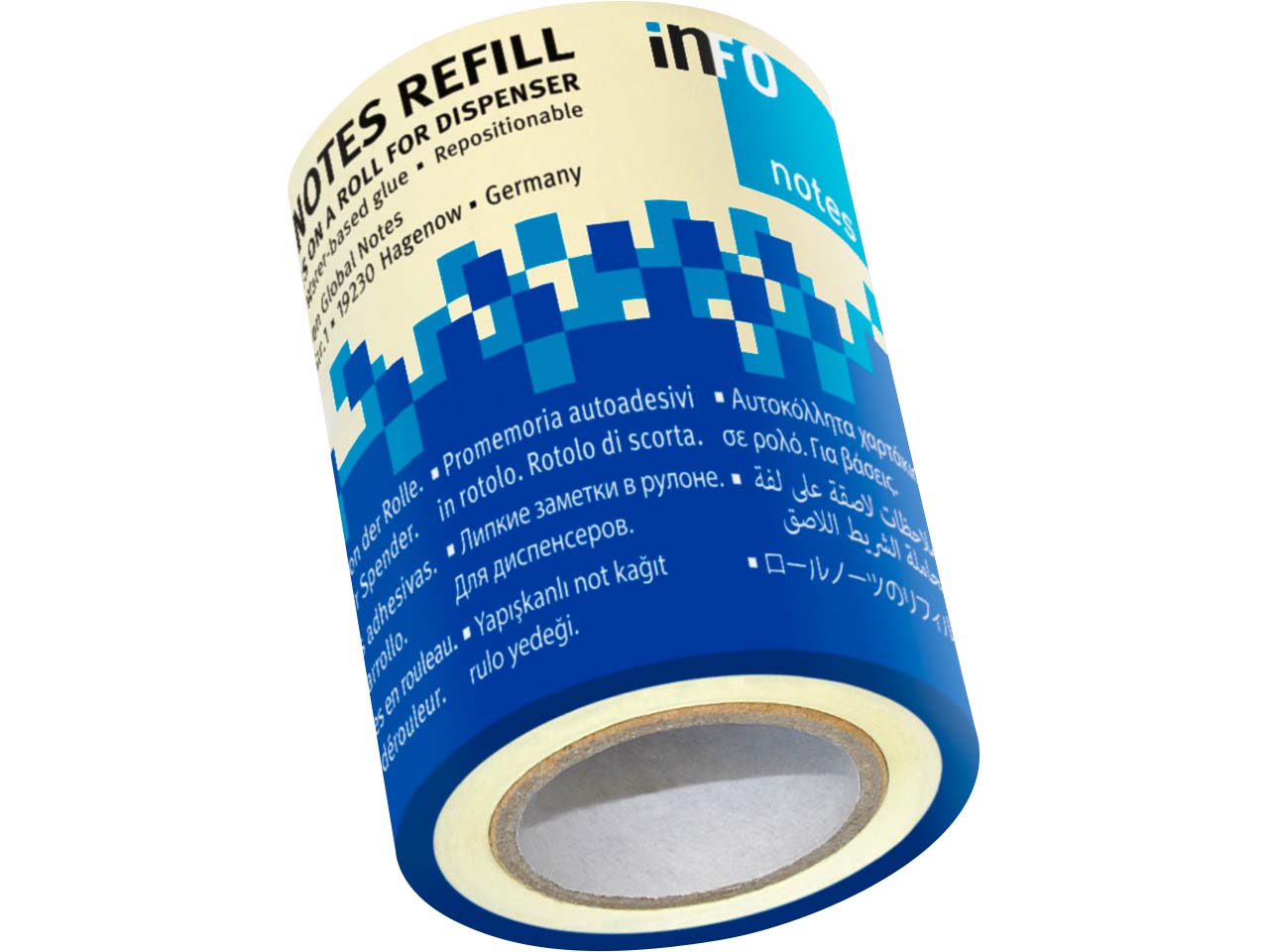 Info Haftnotiz-Rolle "Roll Notes", Nachfüllpack für Haftnotizen-Abroller